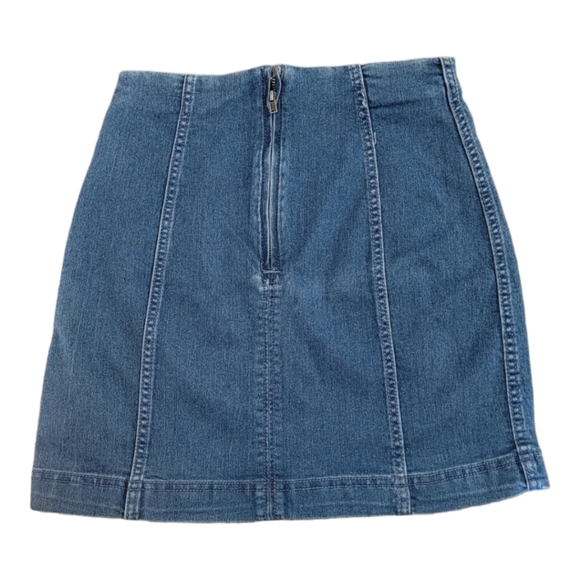 Free People Modern Femme Denim Skirt Sz 0 - Picture 7 of 7